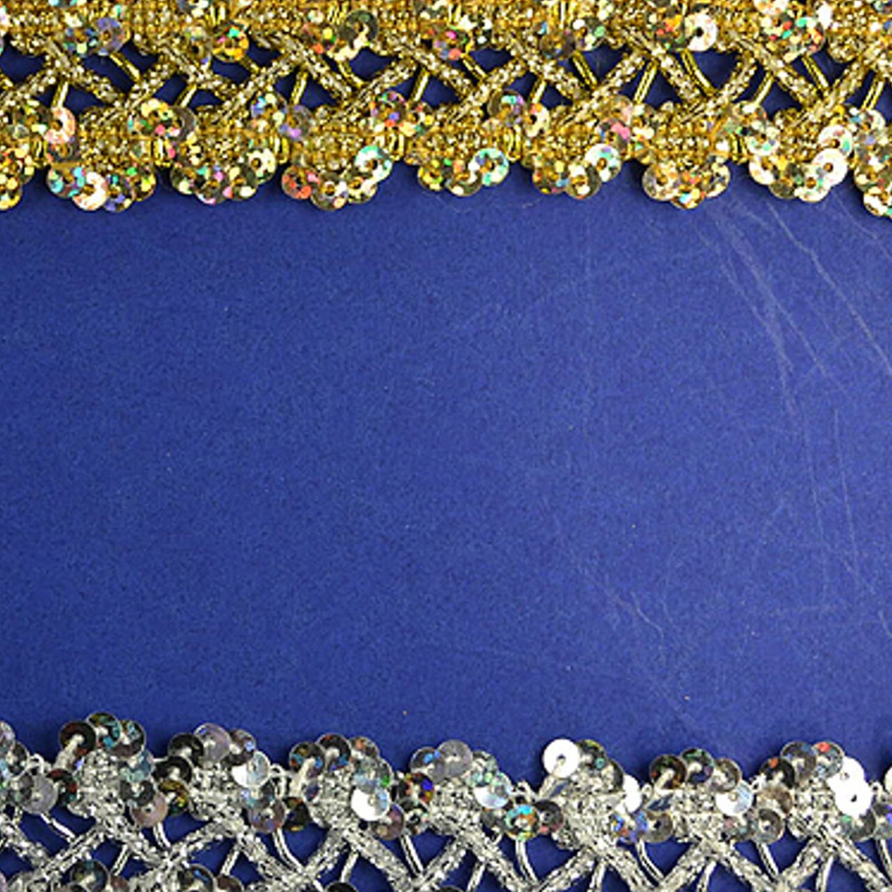 1"x 10 Yards Silver Trim with Iridescent Sequins 5 Packs Sequin Trim